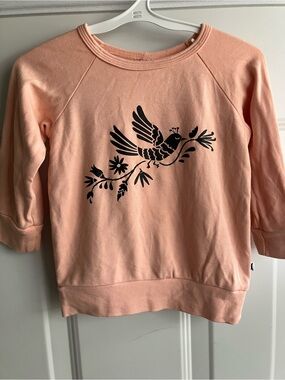 Little & lively pink bird pullover made in Canada 1T 2T